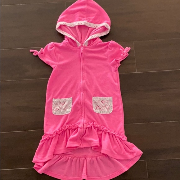 Flapdoodles Girls Terry Cloth Coverup - Picture 2 of 5